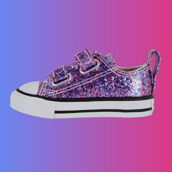 NWOB Toddler Converse Coated Glitter OX Chuck Taylor All Star Sneakers Size 6C - Picture 5 of 6